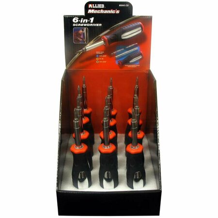 ALLIED 6-in-1 Screwdriver - Counter Display 85043CD